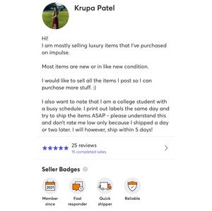 Meet Your Posher, Krupa!